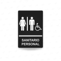 Rótulos Baños - Sanitario Personal | Cod. SA -  49, Señalización Baños y Sanitarios