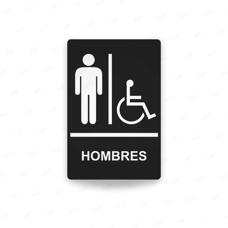 Rótulos Baños - Hombres | Cod. SA -  54, Señalización Baños y Sanitarios