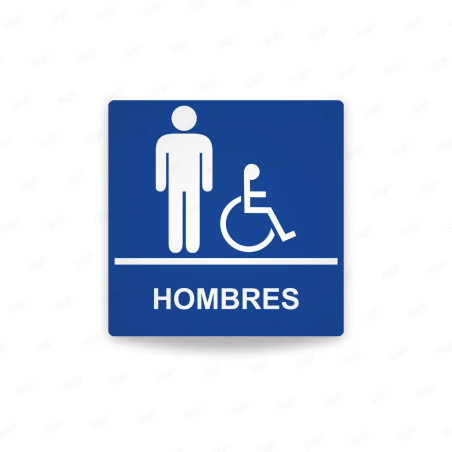 Rótulos Baños - Hombres | Cod. SA -  55, Señalización Baños y Sanitarios