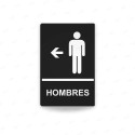 ‣ Rótulos Baños Hombres Flecha Izq. | SIGO