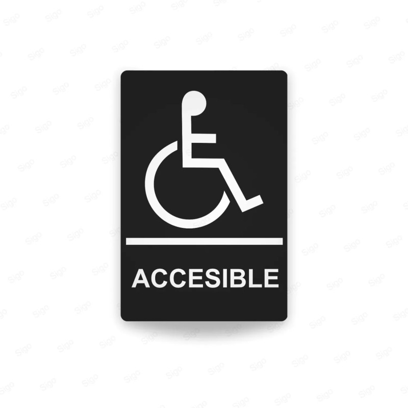 Rótulos Baños - Accesible | Cod. SA -  79, Señalización Baños y Sanitarios