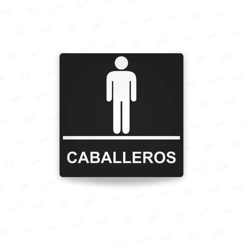 ‣ Rótulos Baños - Caballeros para Guatemala | SIGO