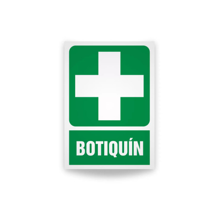 Rotulo de ruta de evacuacion  - Botiquin | Cod. EV-802 Señalización Seguridad Industrial