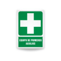 Rotulo de ruta de evacuacion  - Equipo de primeros auxilios| Cod.EV-805 Señalización Seguridad Industrial