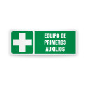 Rotulo de ruta de evacuacion -  Equipo de primeros auxilios | Cod.  EV-806 Señalización Seguridad Industrial