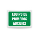 Rotulo de ruta de evacuacion -  Equipo de primeros auxilios| Cod. EV-807 Señalización Seguridad Industrial