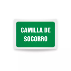 Rotulo de ruta de evacuacion  -  Camilla de socorro | Cod. EV-811 Señalización Seguridad Industrial