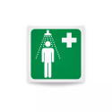 Rotulo de ruta de evacuacion - Ducha de emergencia|Cod. EV-812 Señalización Seguridad Industrial