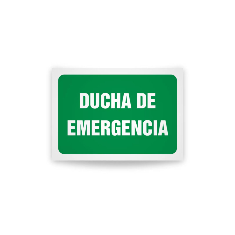 Rotulo de ruta de evacuacion - Ducha de emergencias | Cod. EV-815 Señalización Seguridad Industrial