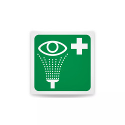 Rotulo de ruta de evacuacion - Lavaojos de emergencian | Cod. EV-816 Señalización Seguridad Industrial