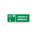 Rotulo de ruta de evacuacion  - Lavaojos de emergencia| Cod. EV-818 Señalización Seguridad Industrial