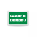 Rotulo de ruta de evacuacion  - Lavaojos de emergencia | Cod. EV-819 Señalización Seguridad Industrial