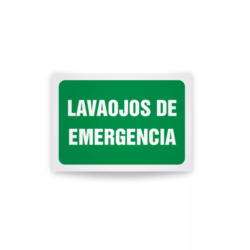 Rotulo de ruta de evacuacion  - Lavaojos de emergencia | Cod. EV-819 Señalización Seguridad Industrial
