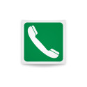 Rotulo de ruta de evacuacion - Telefono de emergencia | Cod. EV-828 Señalización Seguridad Industrial