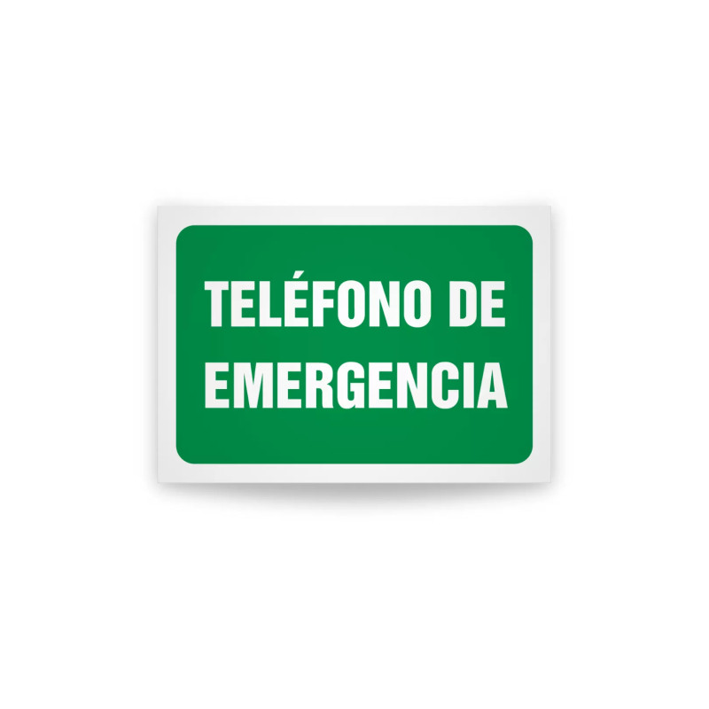 Rotulo de ruta de evacuacion  - Telefono de emergencia | Cod. EV-831 Señalización Seguridad Industrial