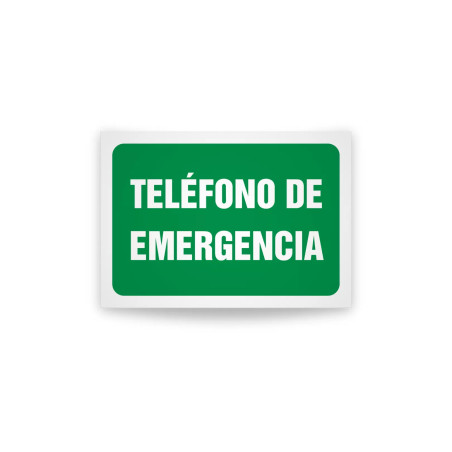Rotulo de ruta de evacuacion  - Telefono de emergencia | Cod. EV-831 Señalización Seguridad Industrial