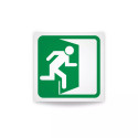 Rotulo de ruta de evacuacion  - Salida de emergencia lado derecho| Cod. EV-836 Señalización Seguridad Industrial