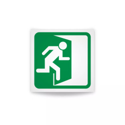 Rotulo de ruta de evacuacion  - Salida de emergencia lado derecho| Cod. EV-836 Señalización Seguridad Industrial
