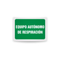 Rotulo de ruta de evacuacion - Equipo autonomo de respiracion|Cod. EV-843 Señalización Seguridad Industrial