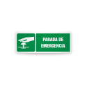 Rotulo de ruta de evacuacion - Parada de emergencia| Cod. EV-846 Señalización Seguridad Industrial