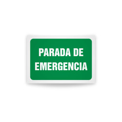 Rotulo de ruta de evacuacion - Parada de emergencia| Cod. EV-847 Señalización Seguridad Industrial