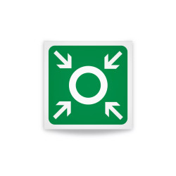 Rotulo de ruta de evacuacion - Punto de reunion| Cod. EV-848 Señalización Seguridad Industrial