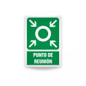 Rotulo de ruta de evacuacion  - Punto de reunion | Cod. EV-849 Señalización Seguridad Industrial