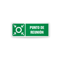 Rotulo de ruta de evacuacion  - Punto de reunion| Cod. EV-850 Señalización Seguridad Industrial