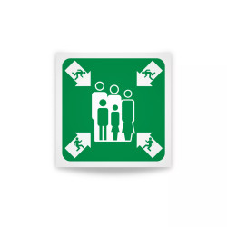 Rotulo de ruta de evacuacion  - Punto de encuentro| Cod.EV-852 Señalización Seguridad Industrial