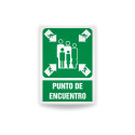 Rotulo de ruta de evacuacion - Punto de encuentro|Cod. EV-853 Señalización Seguridad Industrial