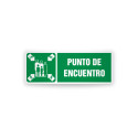 Rotulo de ruta de evacuacion  - Punto de encuentro| Cod.  EV-854 Señalización Seguridad Industrial