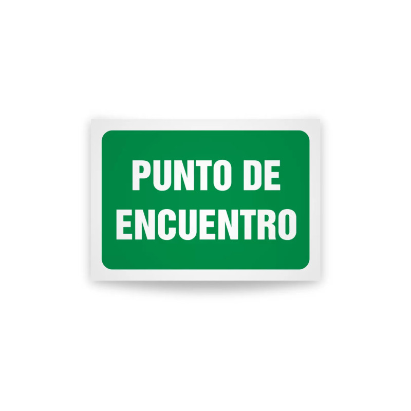 Rotulo de ruta de evacuacion - Punto de encuentro|Cod. EV-855 Señalización Seguridad Industrial
