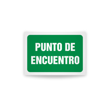 Rotulo de ruta de evacuacion - Punto de encuentro|Cod. EV-855 Señalización Seguridad Industrial