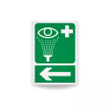 Rotulo de ruta de evacuacion  - Ducha de emergencias | Cod. EV-870 Señalización Seguridad Industrial