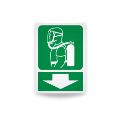 Rotulo de ruta de evacuacion  -  | Cod. EV.875.png, Señalización Seguridad Industrial
