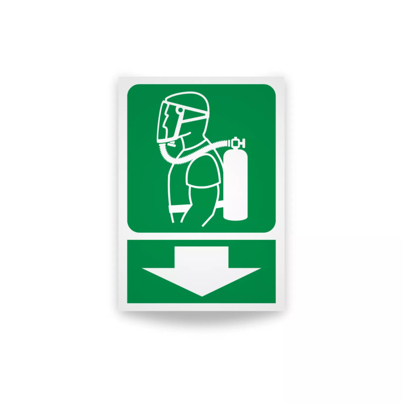 Rotulo de ruta de evacuacion  -  | Cod. EV.875.png, Señalización Seguridad Industrial