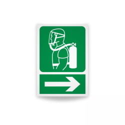 Rotulo de ruta de evacuacion  -  | Cod. EV.877.png, Señalización Seguridad Industrial