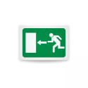 Rotulo de ruta de evacuacion  - Salida de emergencia lado Izquierda | Cod. EV-908