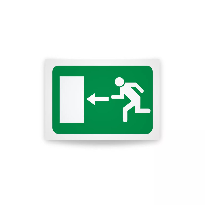 Rotulo de ruta de evacuacion  - Salida de emergencia lado Izquierda | Cod. EV-908