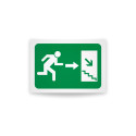 Rotulo de ruta de evacuacion  - Escaleras para abjo lado derecho | Cod. EV-925 Señalización Seguridad Industrial