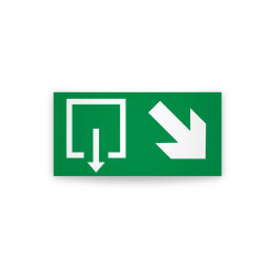 Rotulo de ruta de evacuacion  -  | Cod.EV-954 Señalización Seguridad Industrial