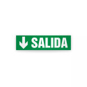 Rotulo de ruta de evacuacion  - Salida flecha. abajo | Cod. EV-960 Señalización Seguridad Industrial