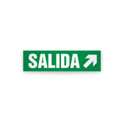 Rotulo de ruta de evacuacion  - Salida flecha arriba lado derecho| Cod. EV-962 Señalización Seguridad Industrial