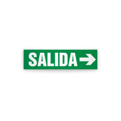 Rotulo de ruta de evacuacion - Salida flecha lado derecho| Cod. EV-963 Señalización Seguridad Industrial