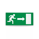 Rotulo de ruta de evacuacion  - Salida lado derecho| Cod. EV-969  Señalización Seguridad Industrial