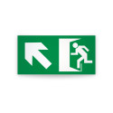 Rotulo de ruta de evacuacion  - Salida para arriba lado izquierdo| Cod. EV-972 Señalización Seguridad Industrial