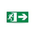 Rotulo de ruta de evacuacion - Salida flecha derecha|Cod. EV-978 Señalización Seguridad Industrial