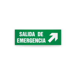 Rotulo de ruta de evacuacion - Salida de emergencia| Cod.EV-987. Señalización Seguridad Industrial