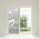 Sandblast aplicado en vidrio con decoración personalizada.