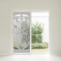 Sandblast aplicado en vidrio con decoración personalizada.